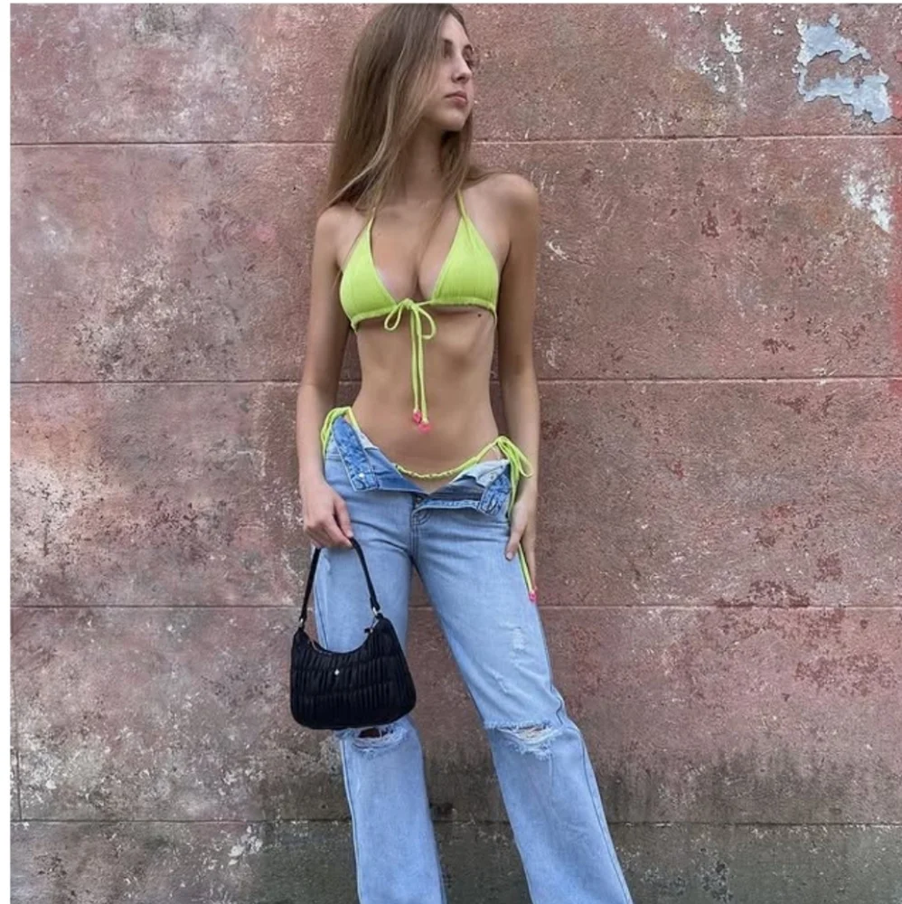 FRANKIE'S BIKINIS PHILLIPA AND KEIRA PLISSE TOP AND BOTTOM SIZE M